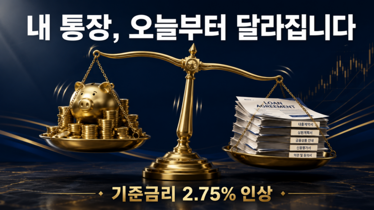 "내 통장 이자가 바뀝니다" – 오늘 3년 6개월 만에 금리 인상, 예금부터 대출까지 총정리 10 ChatGPT Image 2026년 7월 16일 오후 10 58 30 1