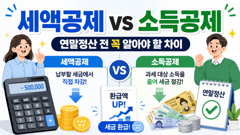 세액공제 소득공제 차이, 나에게 유리한 건 뭘까? 8 ChatGPT Image 2026년 7월 27일 오후 07 17 23