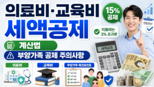 의료비 교육비 세액공제 계산법과 부양가족 공제 주의사항 3 ChatGPT Image 2026년 7월 27일 오후 08 03 48