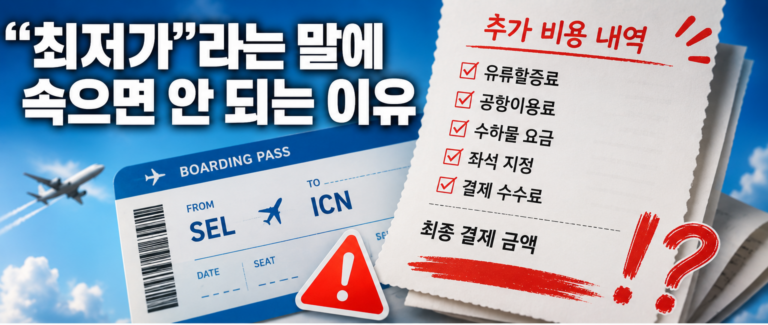 항공권 8만원에 샀는데, 최종 결제는 15만원이었습니다 7 항공권 최저가 주의 썸네일